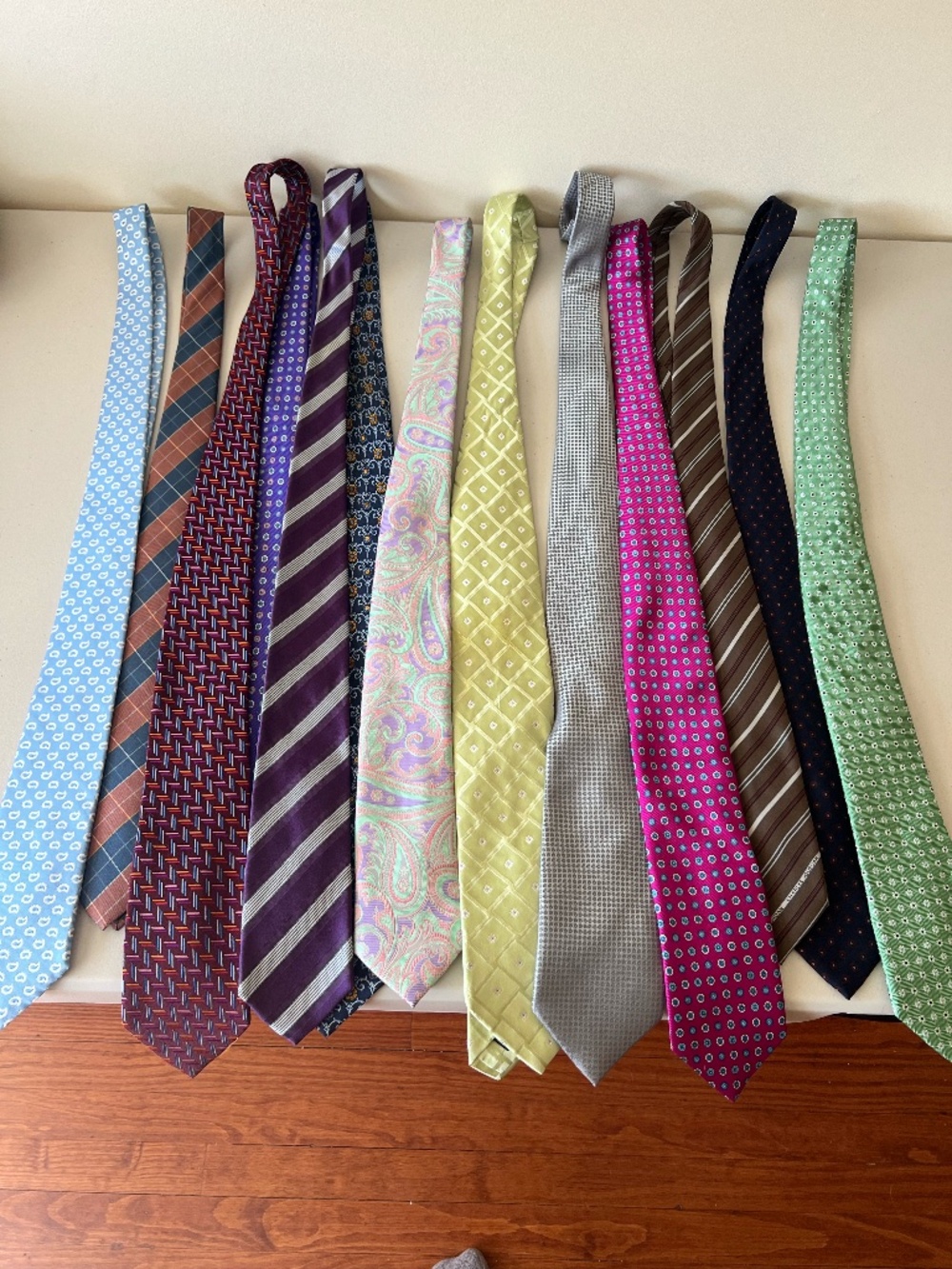 lot of 13 designer silk mens ties